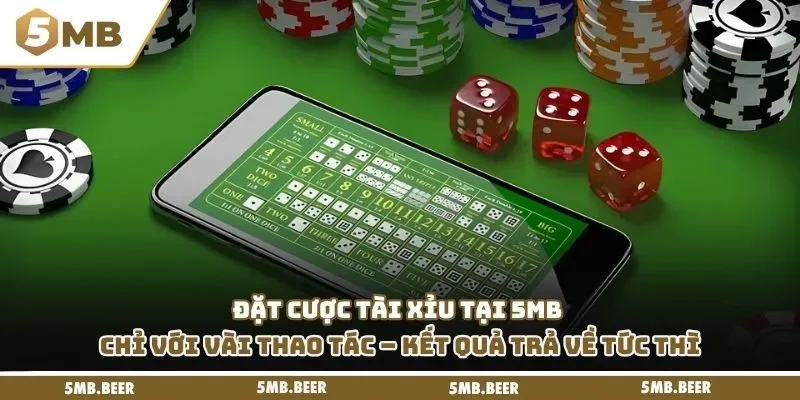 Đặt cược tài xỉu tại 5MB chỉ với vài thao tác – kết quả trả về tức thì.